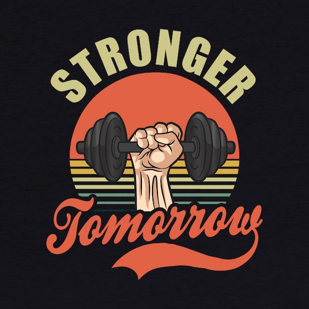 Bodybuilder Shirt | Vintage Stronger Tomorrow by Gawkclothing